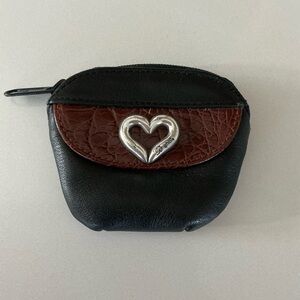 Brighton Black and Brown Heart coin purse